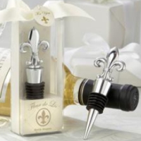 “Fleur-de-Lis” Elegant Chrome Bottle Stopper